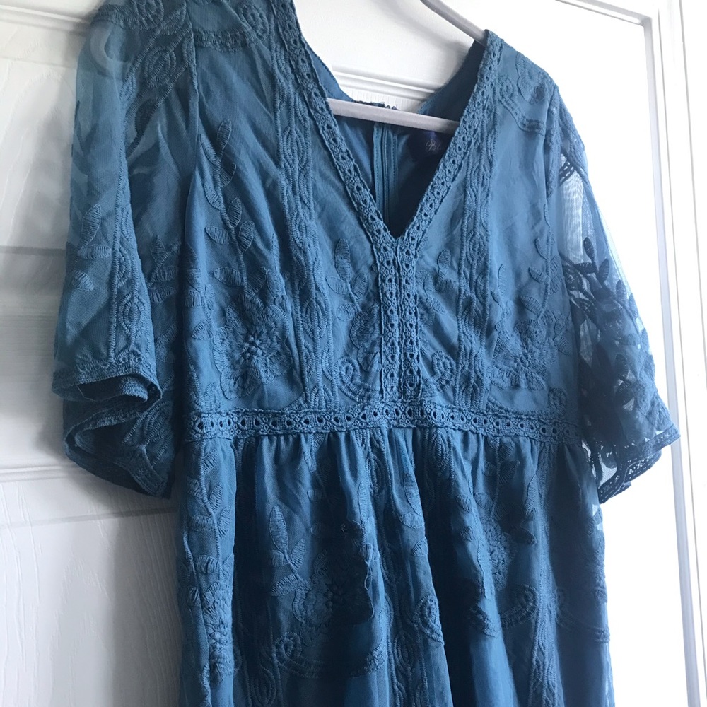 Blue Lace Romper